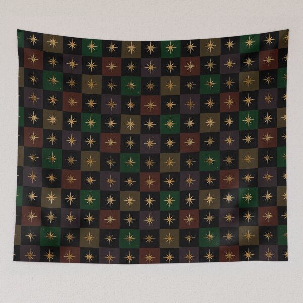Item preview, Mystical Checkerboard Pattern (Stars) designed and sold by ‧͙⁺˚*･༓☾ Moon Saikia ☽༓･*˚⁺‧͙.