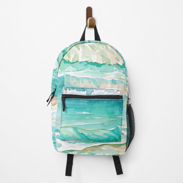 Item preview, Rolling Waves – Turquoise Watercolor Seascape designed and sold by solynneart.