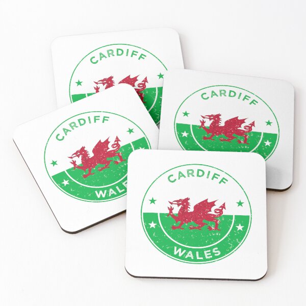Item preview, Cardiff Wales Capital City Skyline & Welsh Pride Design designed and sold by ArtByKatti.