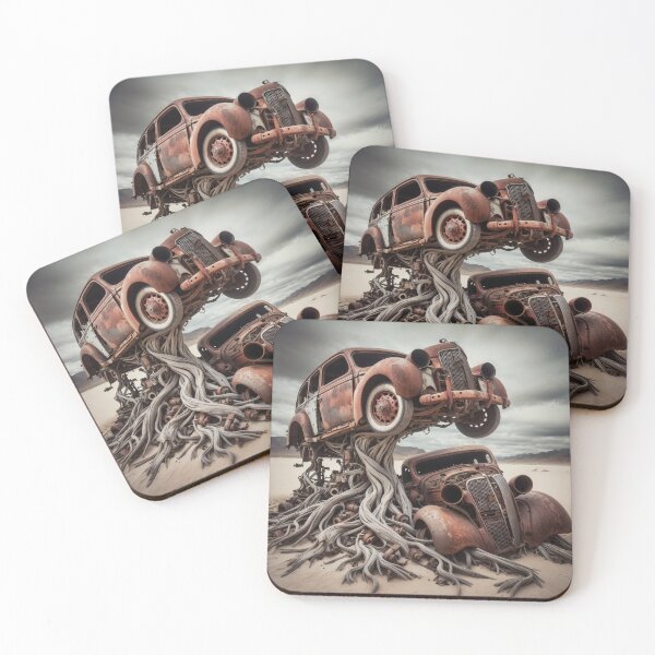 Item preview, When Old Cars Grow Roots and Become Desert Trees of Rusty Dreams designed and sold by DopeVibeStuff.