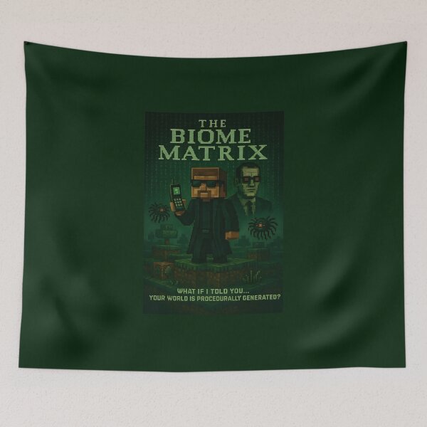 Item preview, THE BIOME MATRIX – Pixel Art Movie – Minecraft Matrix Parody Poster designed and sold by WhisperFrame.