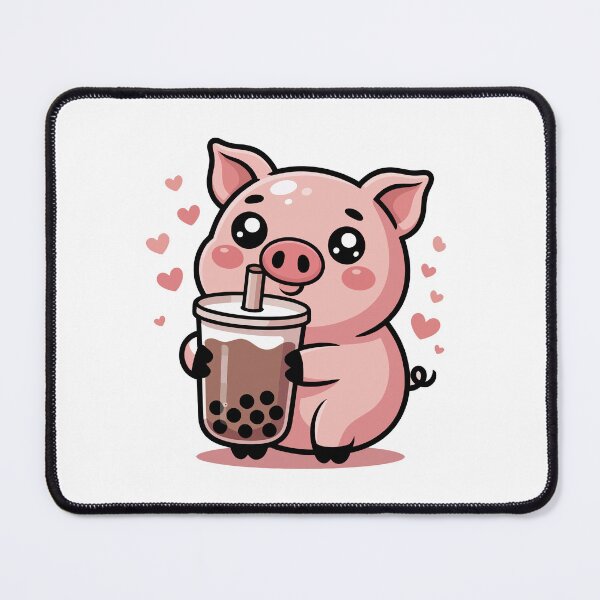 Item preview, pig bubble tea designed and sold by jkrphoto.