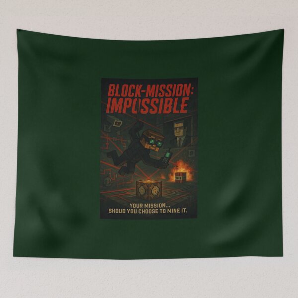 Item preview, BLOCK-MISSION: IMPOSSIBLE – Pixel Spy Poster designed and sold by WhisperFrame.