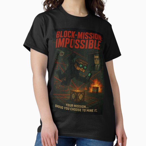 Aperçu de l'œuvre BLOCK-MISSION : IMPOSSIBLE – Affiche Pixel Spy créée et vendue par WhisperFrame.