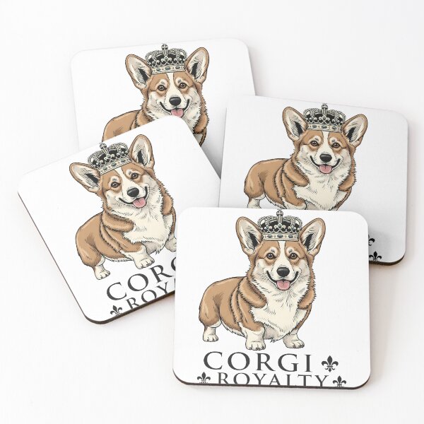 Item preview, Regal Crowned Corgi Line-Art Design designed and sold by zoughlal.