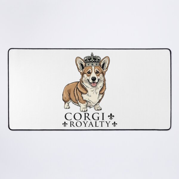 Item preview, Regal Crowned Corgi Line-Art Design designed and sold by zoughlal.