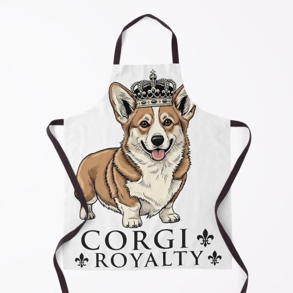 Item preview, Regal Crowned Corgi Line-Art Design designed and sold by zoughlal.