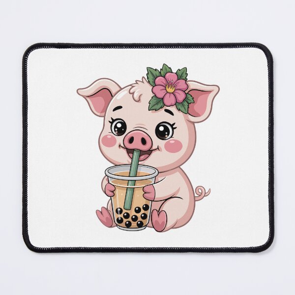 Item preview, pig bubble tea designed and sold by jkrphoto.