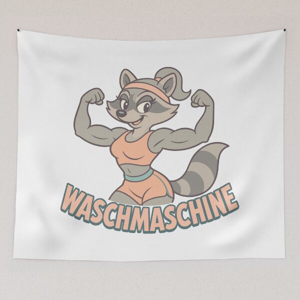 Item preview, Washing machine raccoon woman funny gym gift designed and sold by Pineapple-Tree.