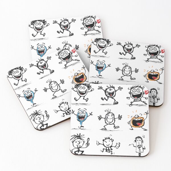 Item preview, Happy Doodle Characters – Fun Hand Drawn Sketches designed and sold by PhotoRK.
