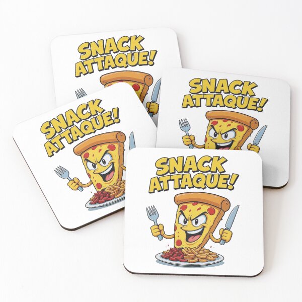 Item preview, Snack Attaque – Funny Cartoon Pizza Slice T-Shirt designed and sold by Uglyandcute.
