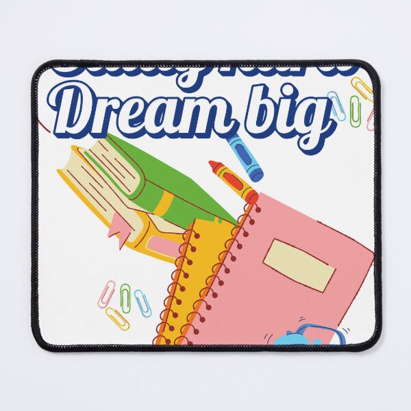 Item preview, Travaille dur, rêve grand – Design coloré avec livres et fournitureStudy Hard Dream Big – Colorful Books & School Supplies Design s scolaires designed and sold by Drawingshirts.