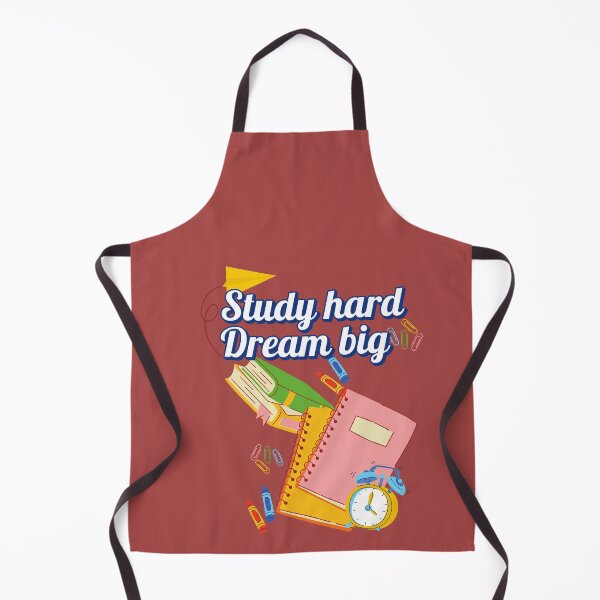 Item preview, Travaille dur, rêve grand – Design coloré avec livres et fournitureStudy Hard Dream Big – Colorful Books & School Supplies Design s scolaires designed and sold by Drawingshirts.