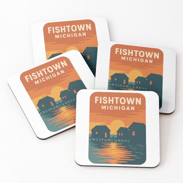 Item preview, Golden Hour at the Docks – Fishtown Michigan Art designed and sold by Youssef-BM.