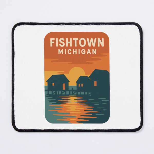Item preview, Golden Hour at the Docks – Fishtown Michigan Art designed and sold by Youssef-BM.