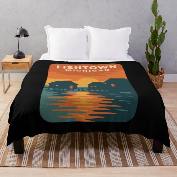 Item preview, Golden Hour at the Docks – Fishtown Michigan Art designed and sold by Youssef-BM.