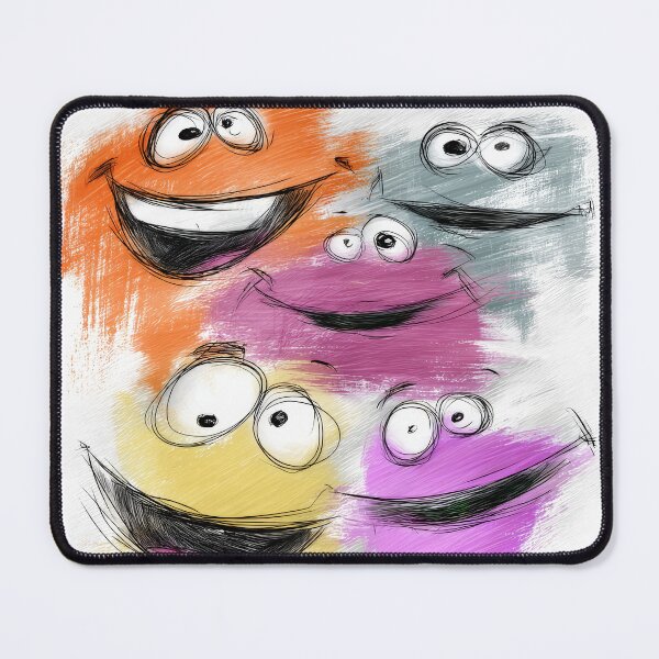 Item preview, Colorful Funny Faces – Playful Hand Drawn Illustration designed and sold by PhotoRK.