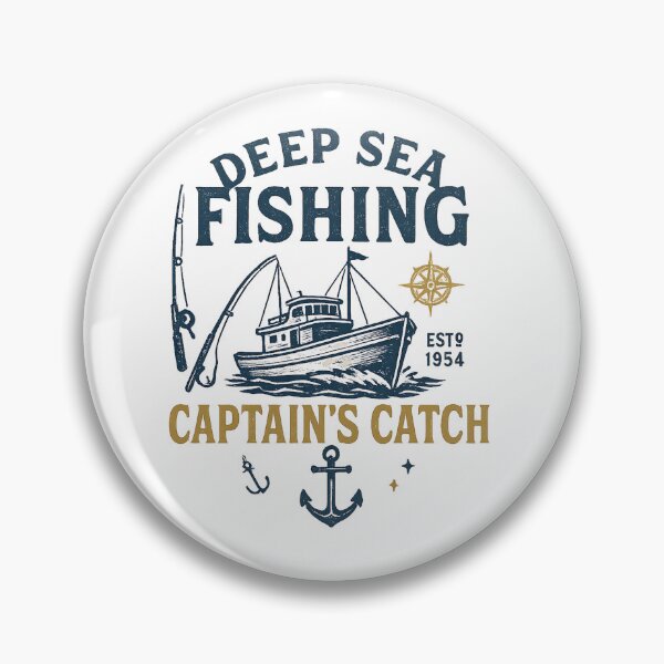 Item preview, Deep Sea Fishing – Captain’s Catch Vintage Boat Design designed and sold by CreativeGorillas.