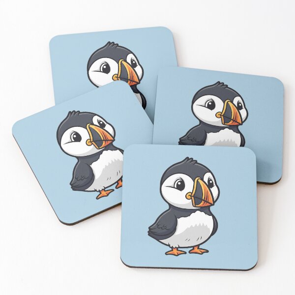 Item preview, Cute Baby Puffin Bird Cartoon With Big Eyes designed and sold by LightArt25.