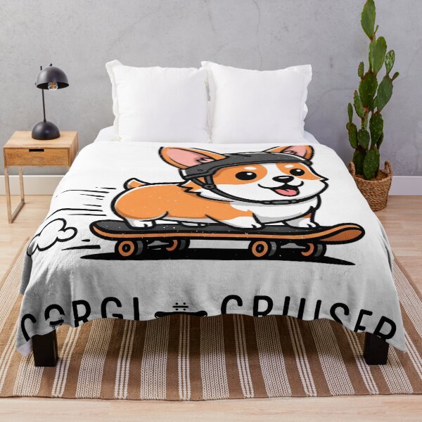 Item preview, Chibi Corgi Riding Skateboard Vector designed and sold by zoughlal.