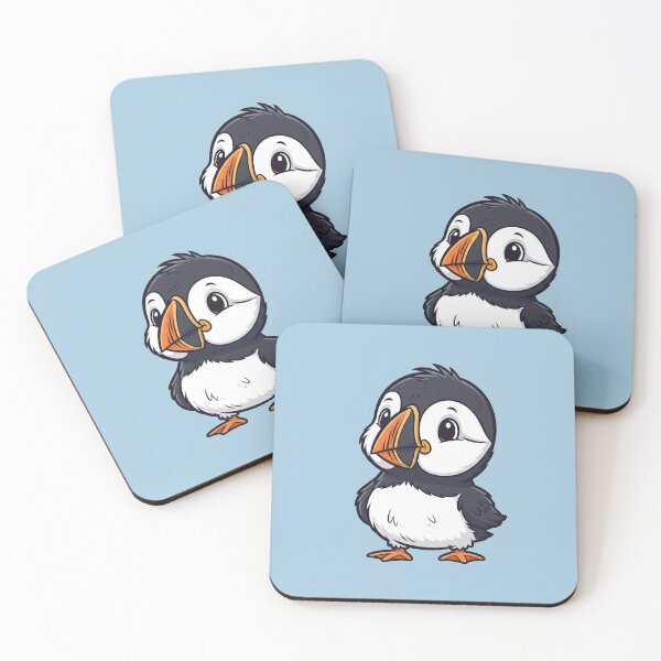 Item preview, Cute Baby Puffin Bird Cartoon With Big Eyes designed and sold by LightArt25.