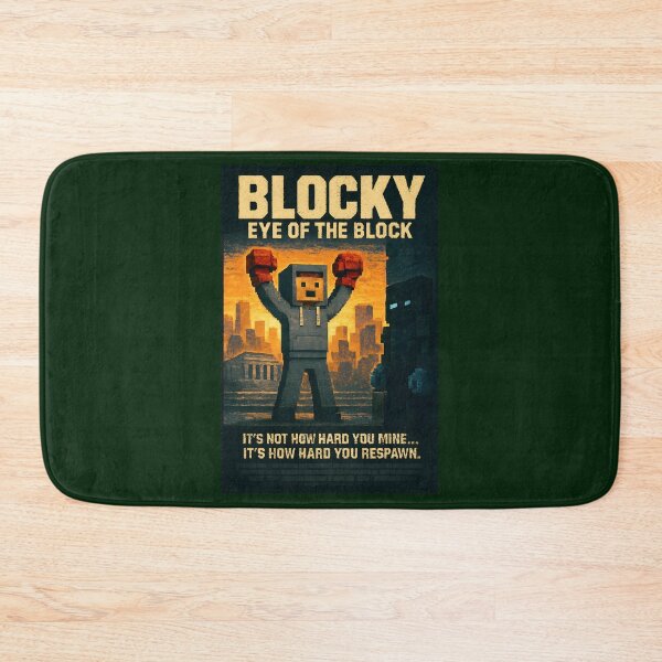 Item preview, BLOCKY: EYE OF THE BLOCK – Pixel Boxing Poster designed and sold by WhisperFrame.