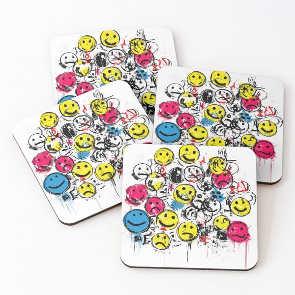 Item preview, Graffiti Smileys – Colorful Street Art Emotions designed and sold by PhotoRK.