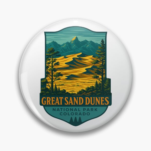 Item preview, Great Sand Dunes National Park Retro Sticker designed and sold by Ismeal Von.