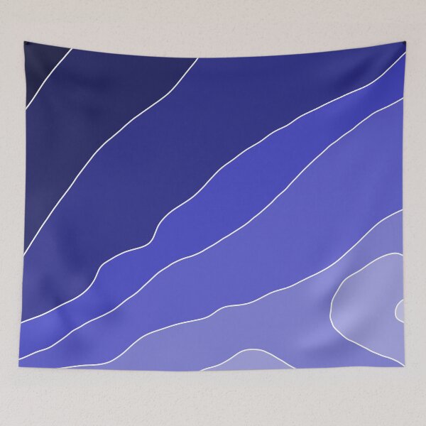 Item preview, Modern blue wave pattern  designed and sold by TAbstractDesign.