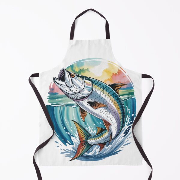 Item preview, Tarpon Sunrise Splash – Silver Tarpon Jumping at Sunrise designed and sold by FusiTink.