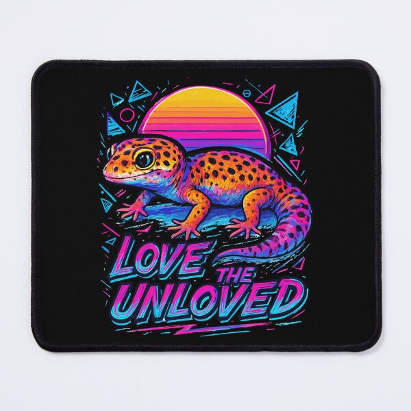 Item preview, Love The Unloved Leopard Gecko Lizard Retro Vaporwave designed and sold by TomFrontierArt.