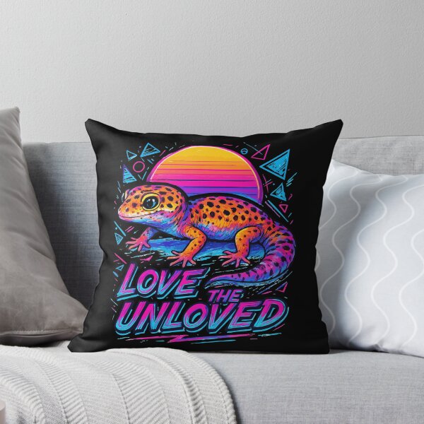 Item preview, Love The Unloved Leopard Gecko Lizard Retro Vaporwave designed and sold by TomFrontierArt.