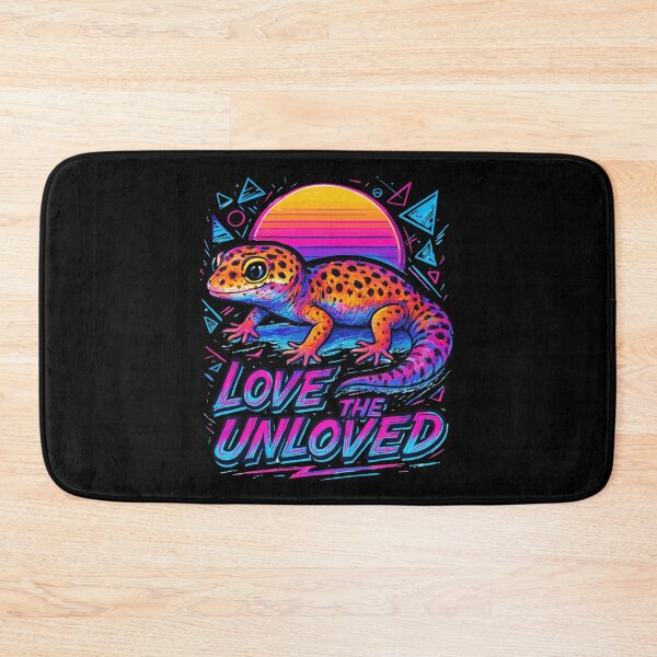 Item preview, Love The Unloved Leopard Gecko Lizard Retro Vaporwave designed and sold by TomFrontierArt.
