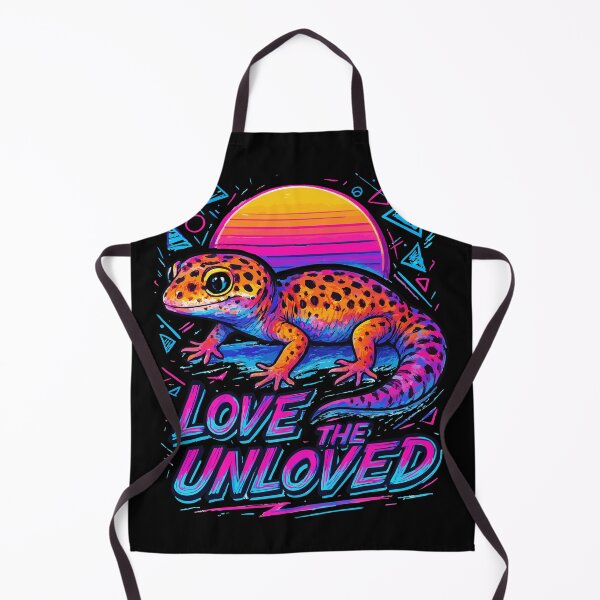 Item preview, Love The Unloved Leopard Gecko Lizard Retro Vaporwave designed and sold by TomFrontierArt.
