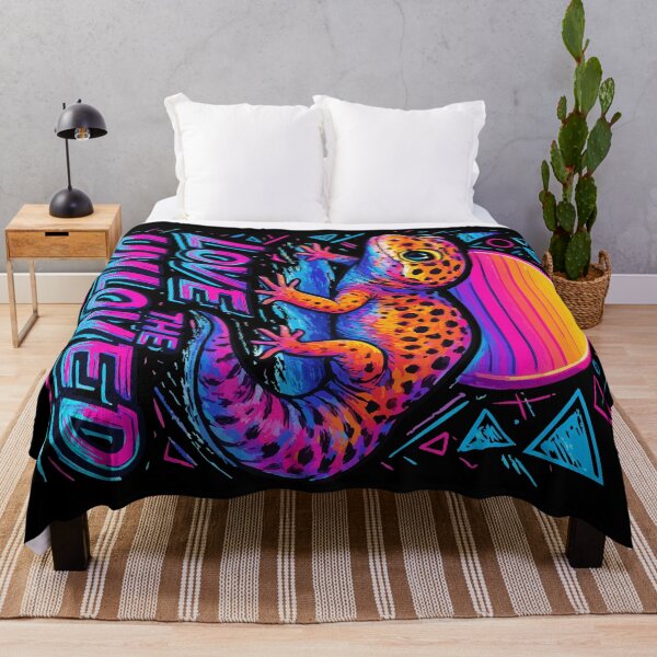 Item preview, Love The Unloved Leopard Gecko Lizard Retro Vaporwave designed and sold by TomFrontierArt.