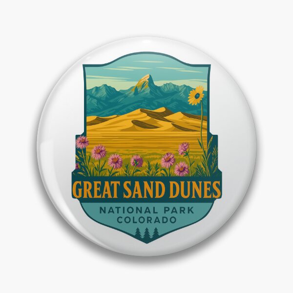 Item preview, Great Sand Dunes National Park Retro Sticker designed and sold by Ismeal Von.