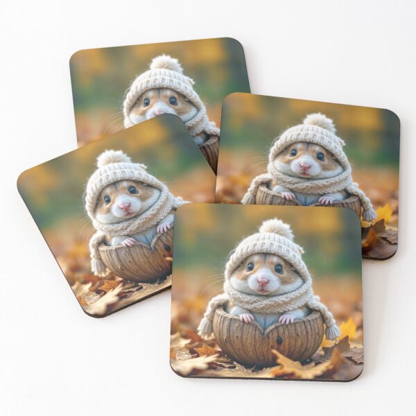 Item preview, Autumn Hamster Sitting in a Walnut Shell designed and sold by Maria Dryfhout.