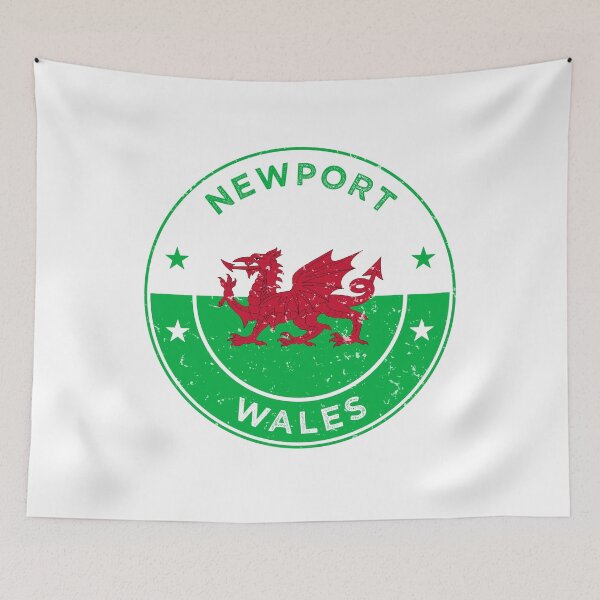 Item preview, Newport Wales City Skyline & Welsh Heritage Design designed and sold by ArtByKatti.