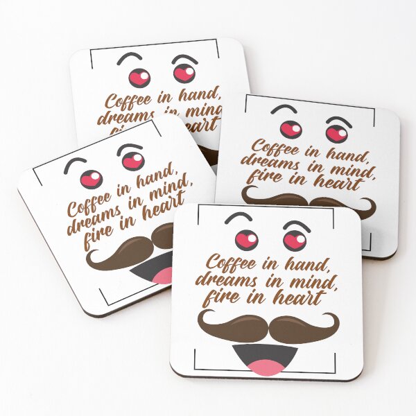 Item preview, Coffee in Hand, Dreams in Mind, Fire in Heart – Motivational Coffee Quote T-Shirt & Apparel designed and sold by SMLX-fashion.