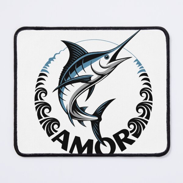 Item preview, Marlin Tribal Love – Blue Marlin with Tribal Design and Inspirational Message designed and sold by FusiTink.