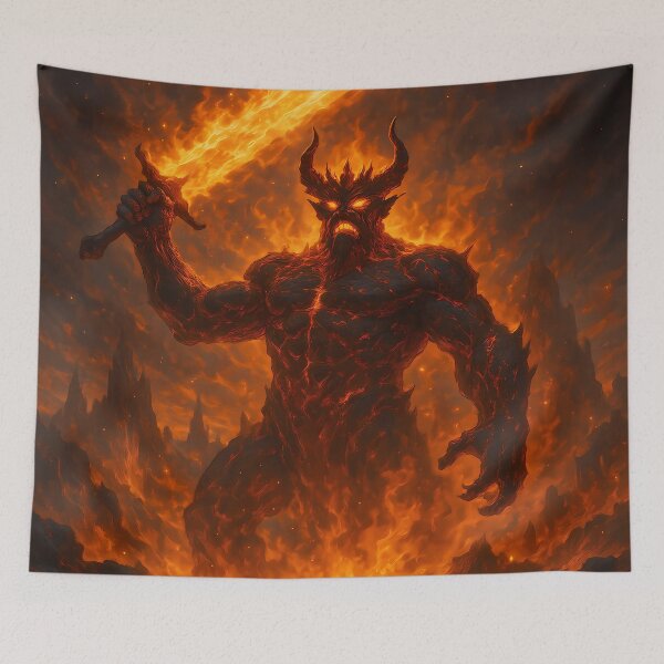 Item preview, Surtr the Fire Giant – Epic Norse Mythology Fantasy Art designed and sold by NorseDrip.