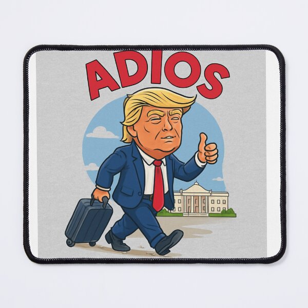 Item preview, The Long Goodbye - Cartoon Suitcase Walk designed and sold by PoliticalSatire2025.