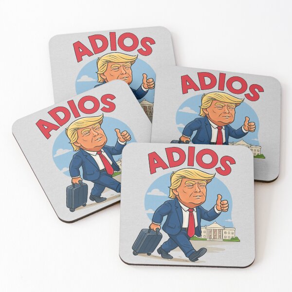 Item preview, The Long Goodbye - Cartoon Suitcase Walk designed and sold by PoliticalSatire2025.