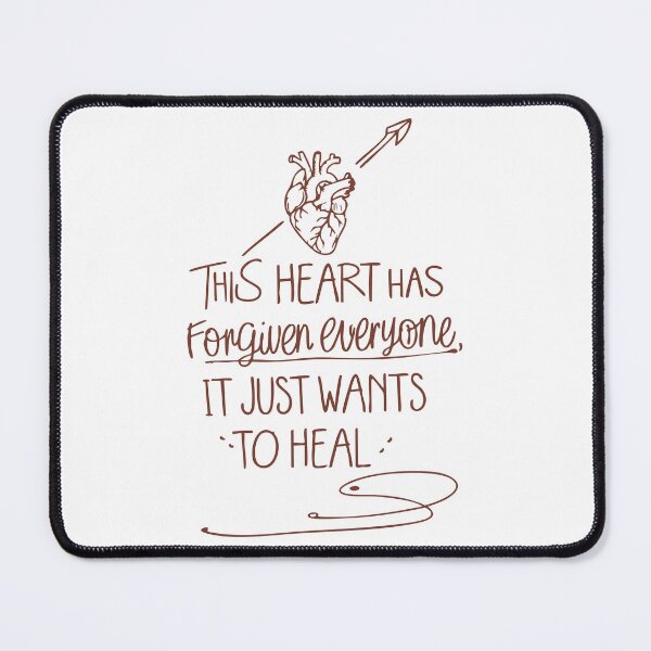 Item preview, Minimalist White T-Shirt – “This Heart Has Forgiven Everyone, It Just Wants to Heal” Quote designed and sold by Uglyandcute.