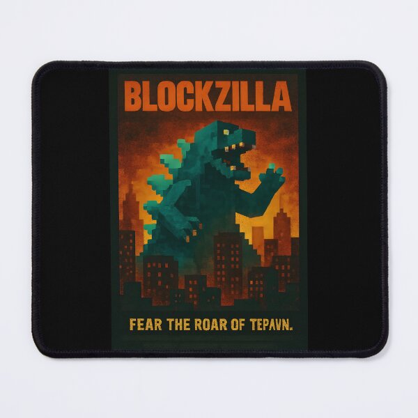 Item preview, BLOCKZILLA – Pixel Art Movie Poster designed and sold by WhisperFrame.