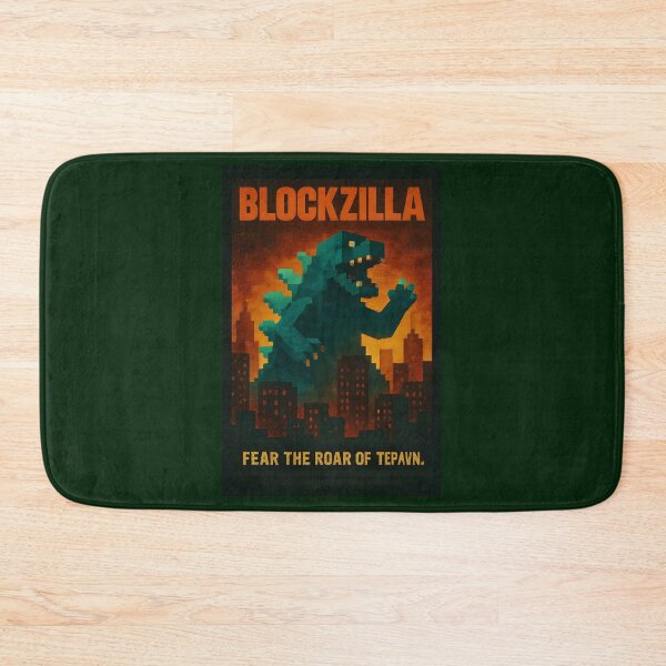 Item preview, BLOCKZILLA – Pixel Art Movie Poster designed and sold by WhisperFrame.