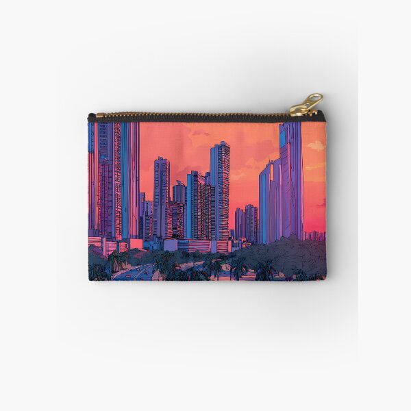 Item preview, Palm Paradiso 018 – Futuristic Sunset Over Panama City designed and sold by Palmparadiso.