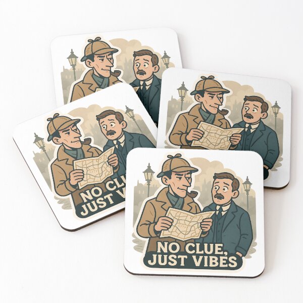 Item preview, No Clue, Just Vibes – Sherlock Humor designed and sold by Cheerioza.