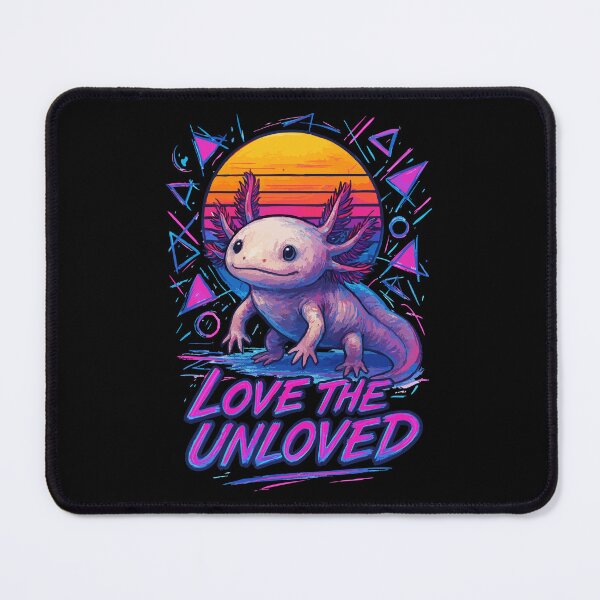 Item preview, Love The Unloved Axolotl Amphibian Retro Vaporwave designed and sold by TomFrontierArt.