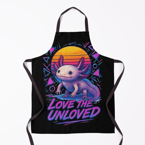 Item preview, Love The Unloved Axolotl Amphibian Retro Vaporwave designed and sold by TomFrontierArt.